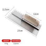 Yokota 27cm Wooden Handle Bar Serrated Trowel | Hengtian