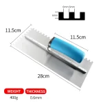 Yokota Blue Plastic Handle Square Tooth Trowel | Hengtian