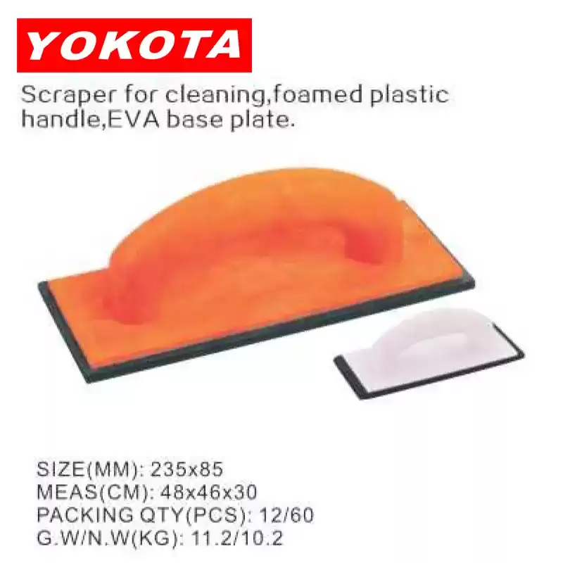 Scraper for cleaning foamed plastic handle EVA base plate