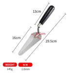 Small Bricklaying Knife With Black Wooden Handle | Hengtian