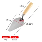 Smooth Bottom Bricklaying Knife With Wooden Handle | Hengtian