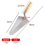 Wooden Handle Carbon Steel Bricklaying Knife | Hengtian