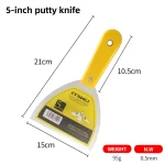 5 Inch Yellow Plastic Handle Putty Knife | Hengtian