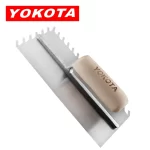 Yokota 27cm Wooden Handle Bar Serrated Trowel | Hengtian