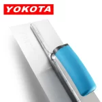 Yokota 28cm Blue Plastic Handle Carbon Steel Flat Head Trowel | Hengtian