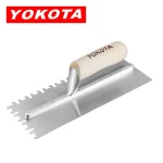 Yokota 28cm Wooden Handle Carbon Steel Flat Head Trowel | Hengtian