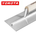 Yokota 28cm Wooden Handle Carbon Steel Flat Head Trowel | Hengtian