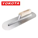 Yokota 35cm Double Round Head Wooden Handle Carbon Steel Trowel | Hengtian