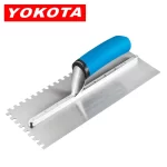 Yokota Blue Plastic Handle U-shaped Serrated Trowel | Hengtian