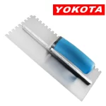 Yokota Blue Plastic Handle U-shaped Serrated Trowel | Hengtian