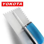 Yokota Blue Plastic Handle U-shaped Serrated Trowel | Hengtian