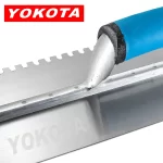 Yokota Blue Plastic Handle U-shaped Serrated Trowel | Hengtian