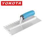 Yokota Blue Plastic Handle Bar Serrated Trowel | Hengtian