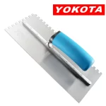 Yokota Blue Plastic Handle Square Tooth Trowel | Hengtian