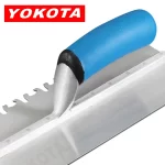 Yokota Special-shaped Serrated Blue Plastic Handle Carbon Steel Trowel | Hengtian