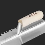 Yokota Special-shaped Serrated Wooden Handle Carbon Steel Trowel | Hengtian