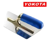 Yokota Trapezoidal Blue Plastic Handle Gold Pressed Trowel | Hengtian