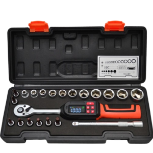 21Pcs 3/8-Inch Drive Digital Torque Wrench Set ±2% Accuracywith Buzzer and LED Flash