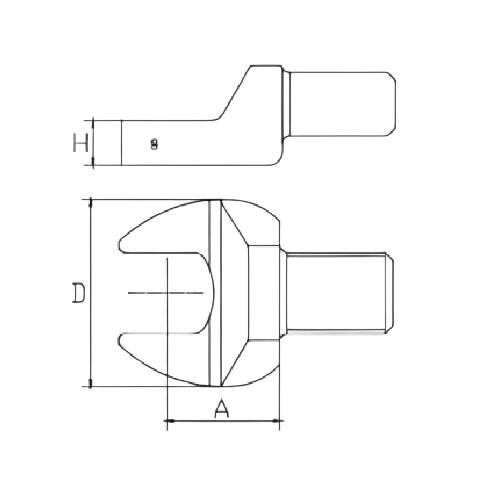 Open-end Head Insert Interchangeable Torque Wrench Head Insert