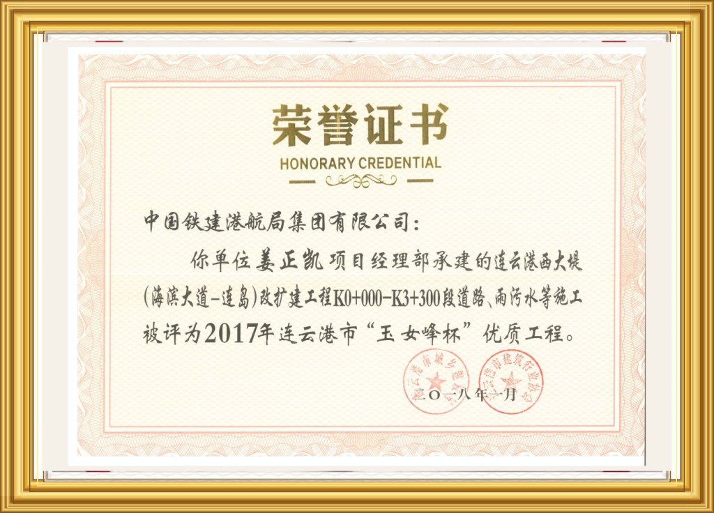 Honor certificate 8
