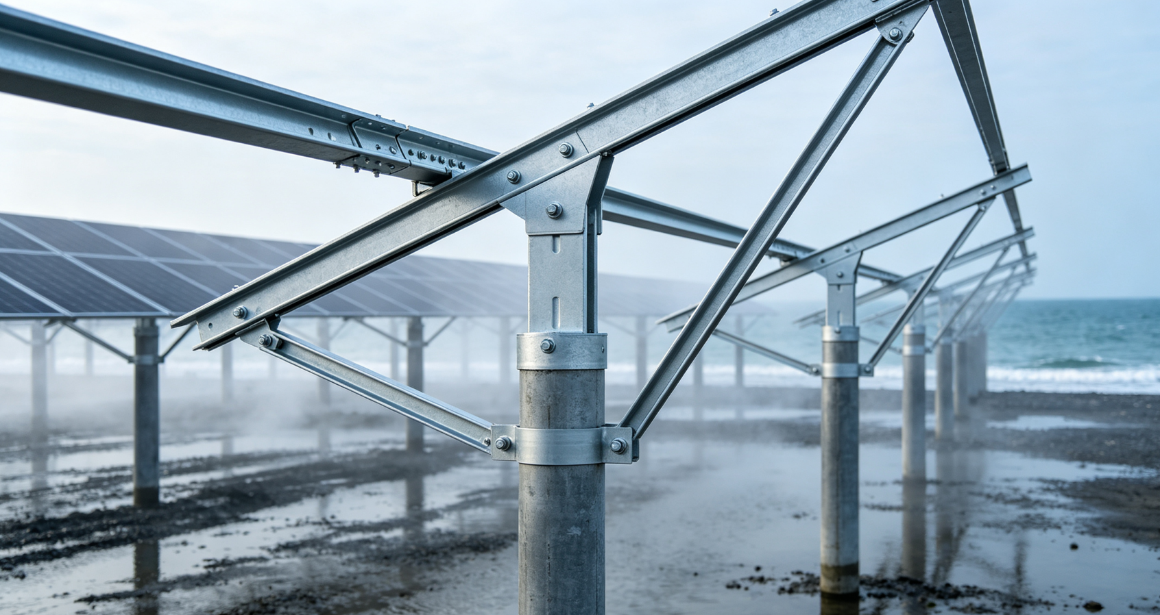ZAM275 Alu-Zinc-Magnesium PV Mounting Systems | Zhongtang Group High Corrosion-Resistant Profiles for Coastal High Salt Spray PV Projects