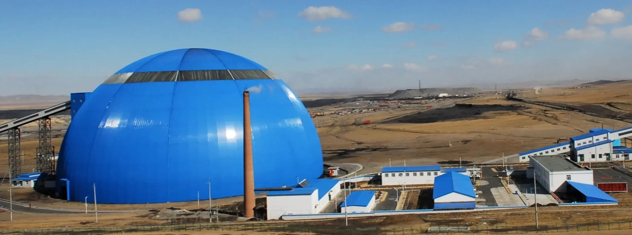 100,000 tons of dome shed for reclaimer & stacker (R&S) of Huolinghe Coal Industry Ltd.